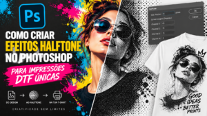 "Efecto halftone aplicado a una imagen de guacamayo en Photoshop para impresión DTF"